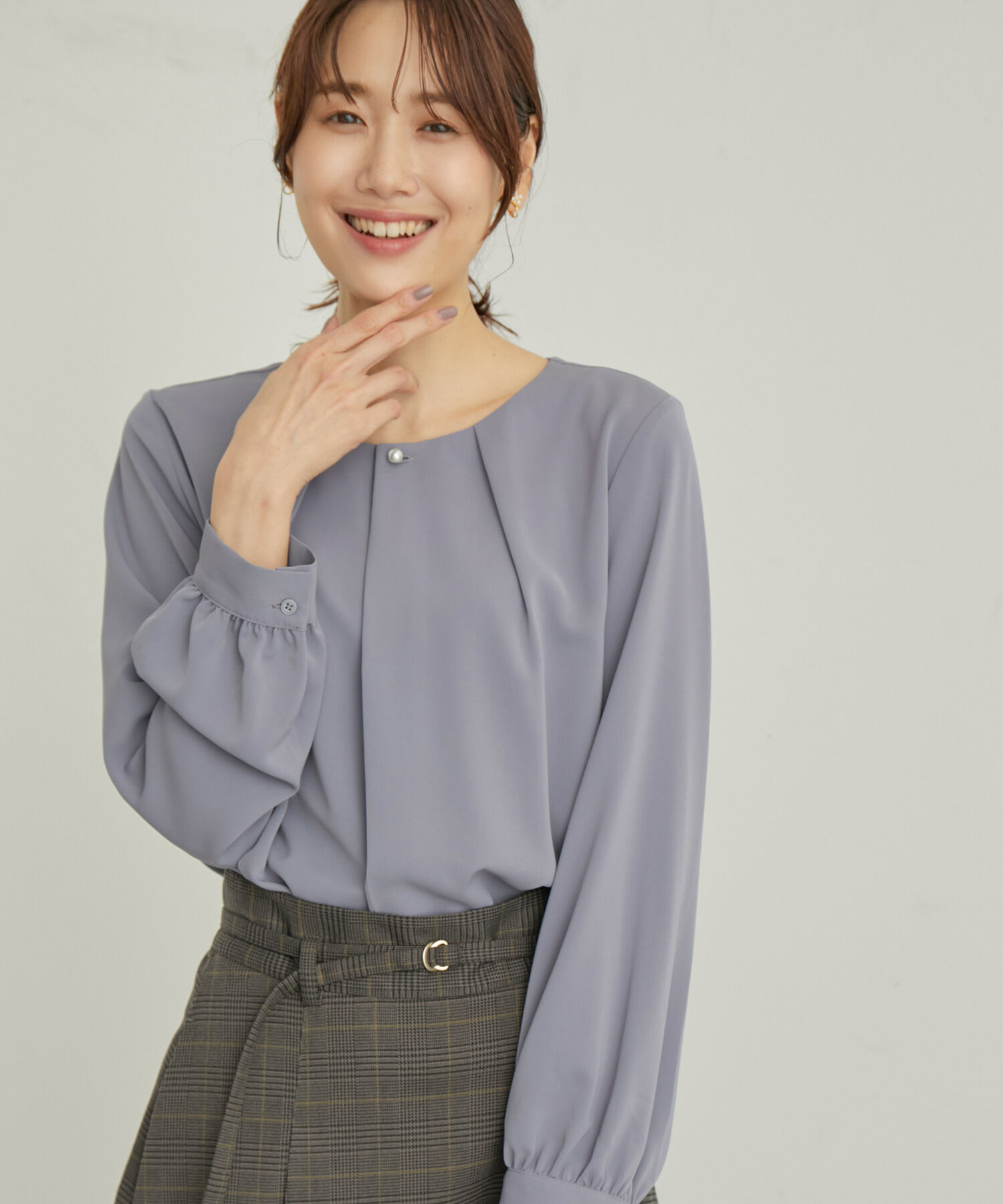 Rope&rsquo;Picnic「ENERGYシリーズ/フロントパールブラウス」|シャツ・ブラウス|