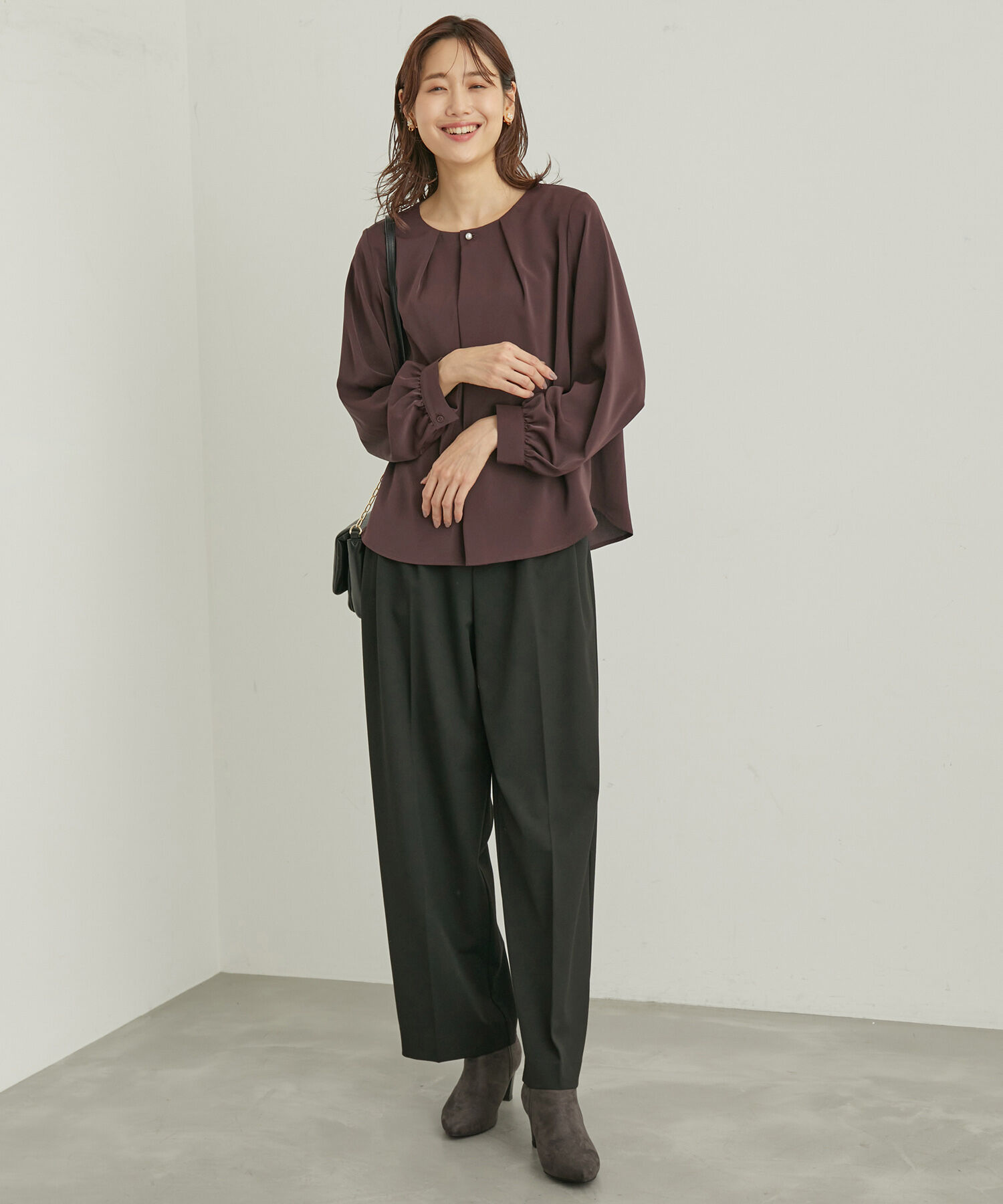 Rope&rsquo;Picnic「ENERGYシリーズ/フロントパールブラウス」|シャツ・ブラウス|