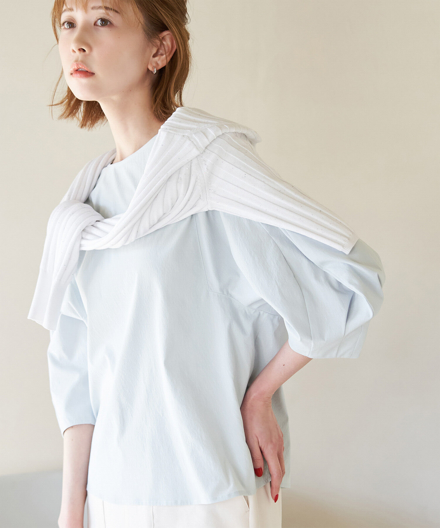 Rope&rsquo;Picnic「3D袖コンシャスブラウス」|シャツ・ブラウス|