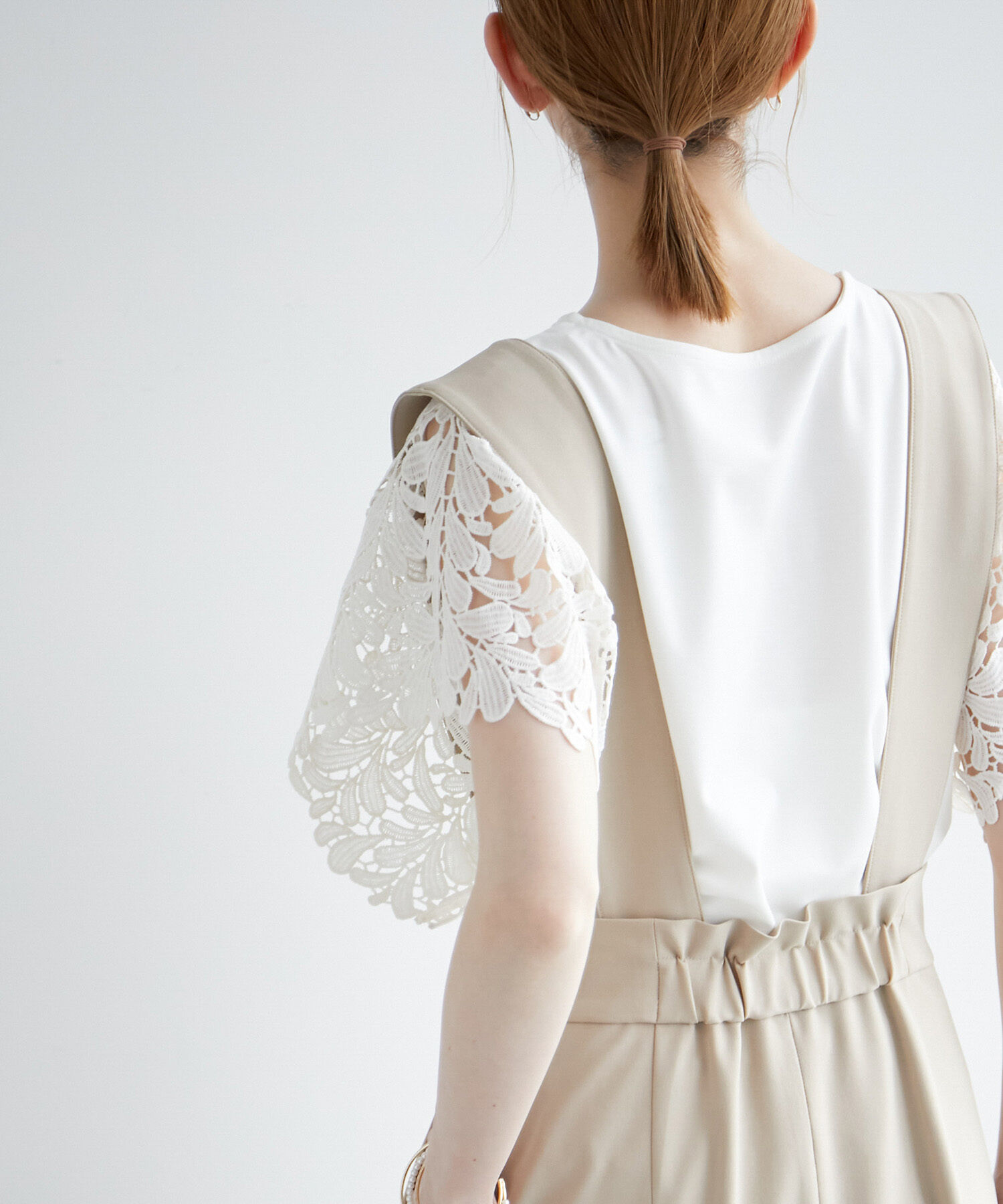 Rope&rsquo;Picnic「袖レースカットトップス/リンクコーデ」|Tシャツ・カットソー|