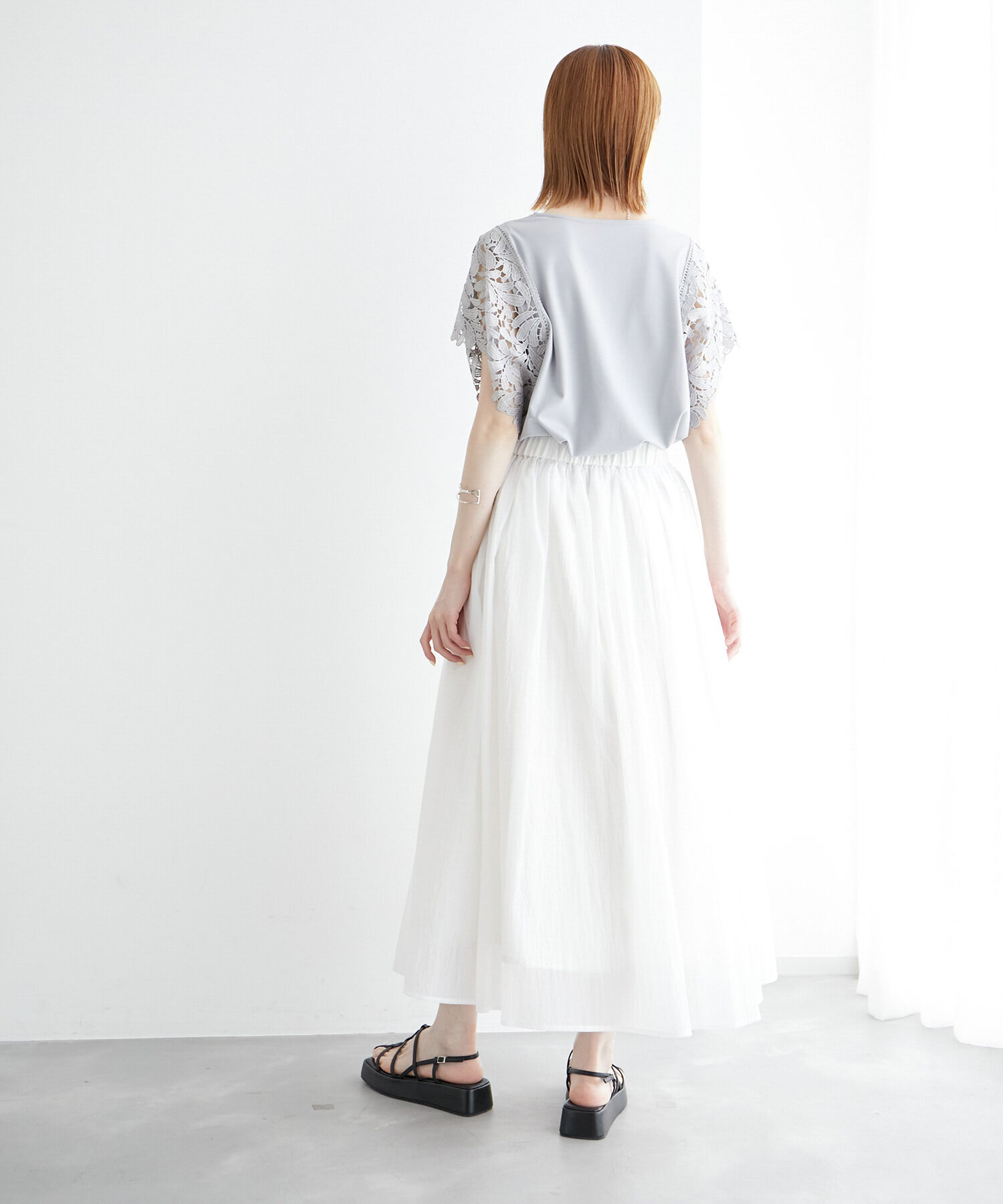 Rope&rsquo;Picnic「袖レースカットトップス/リンクコーデ」|Tシャツ・カットソー|