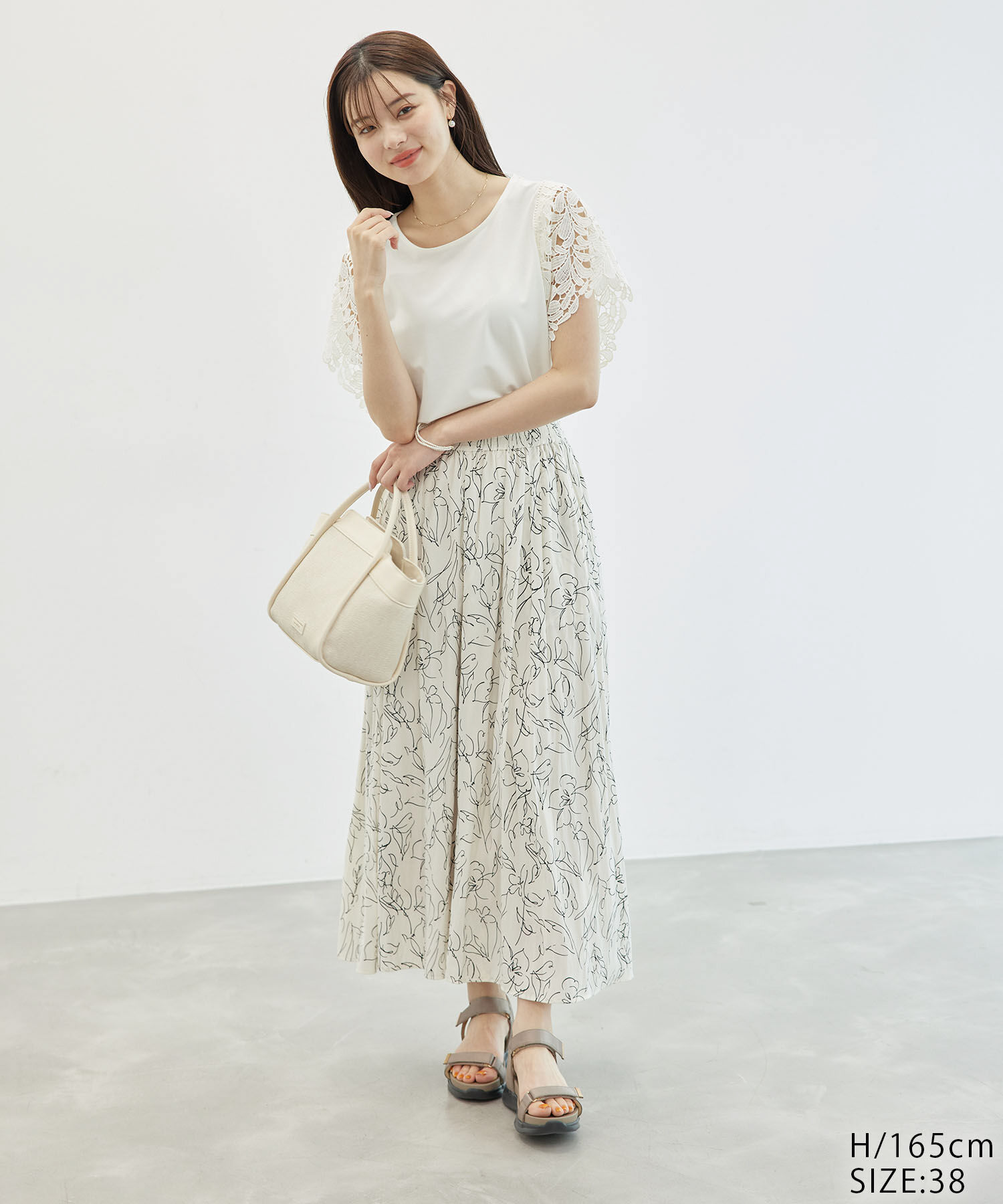 Rope&rsquo;Picnic「袖レースカットトップス/リンクコーデ」|Tシャツ・カットソー|