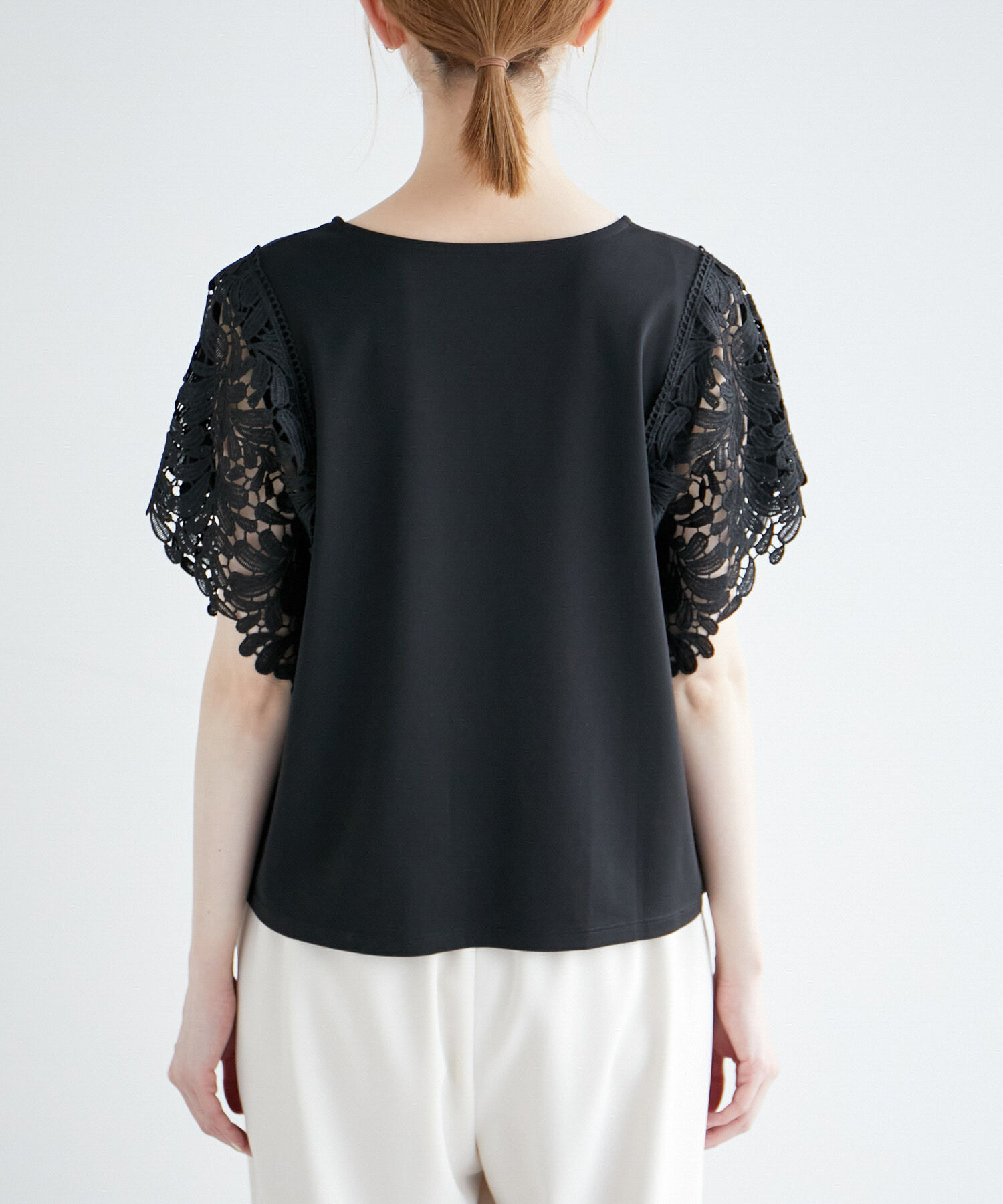 Rope&rsquo;Picnic「袖レースカットトップス/リンクコーデ」|Tシャツ・カットソー|