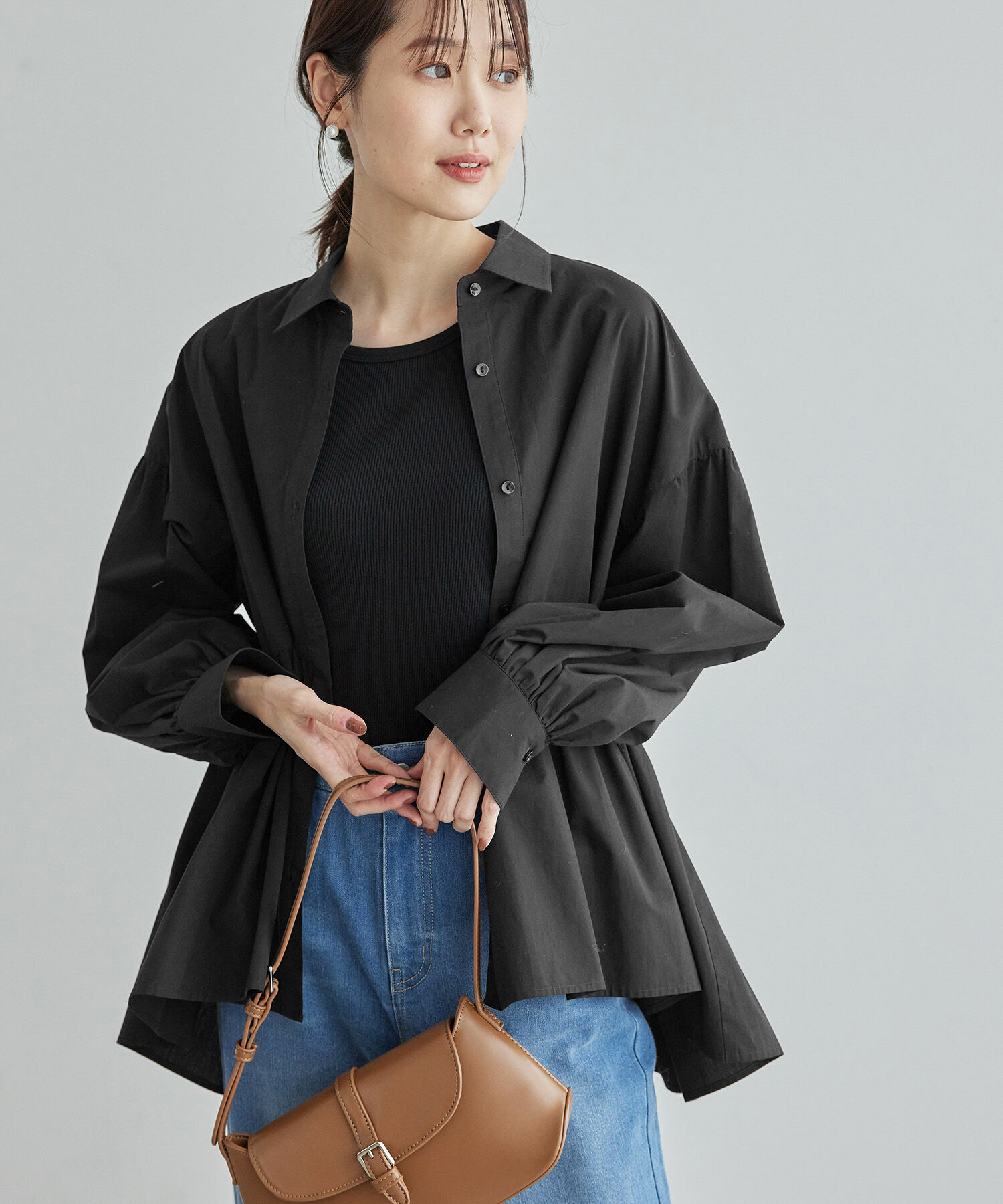 Rope&rsquo;Picnic「【新色追加】ペプラムシャツ/UVケア」|シャツ・ブラウス|