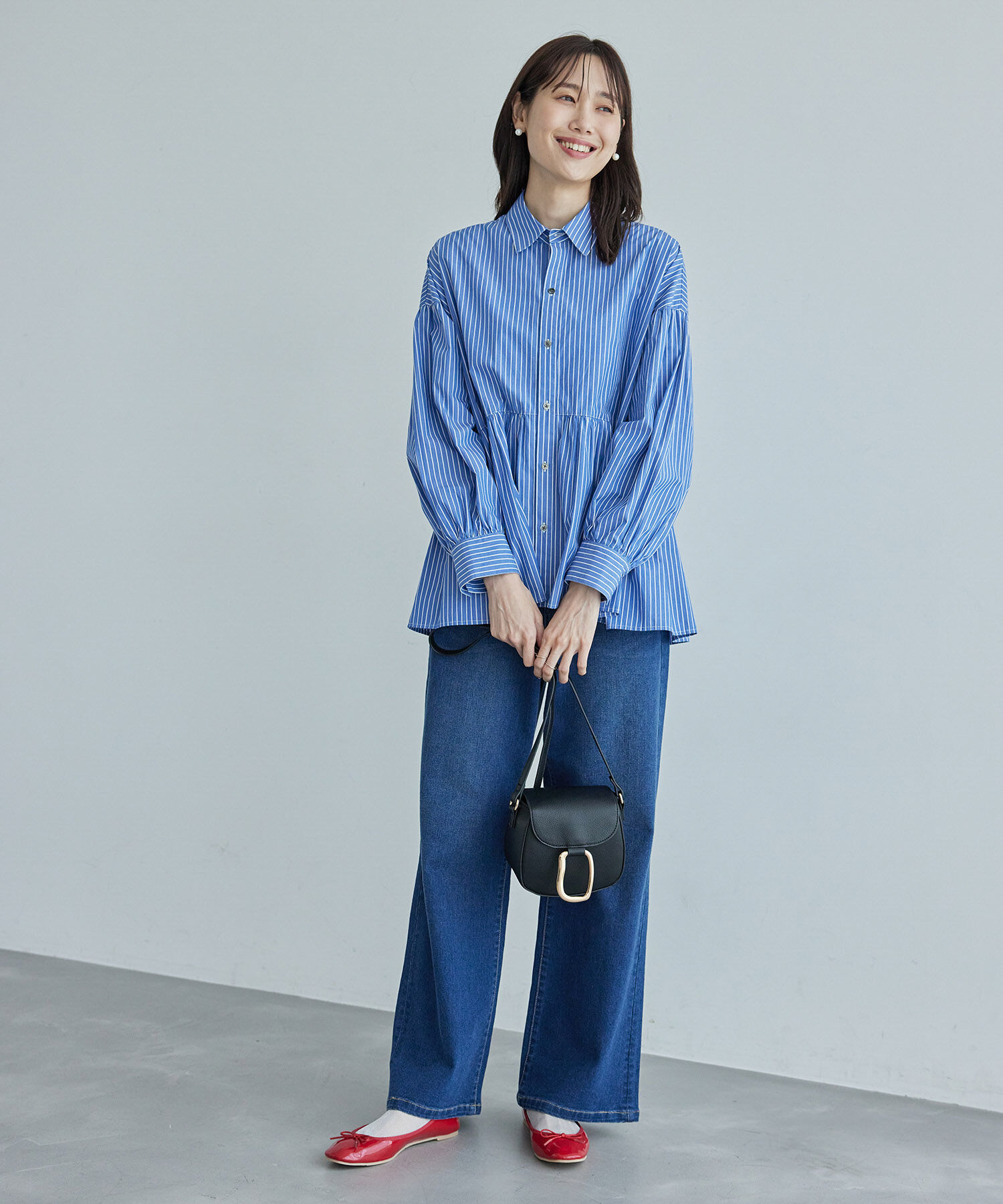 Rope&rsquo;Picnic「【新色追加】ペプラムシャツ/UVケア」|シャツ・ブラウス|