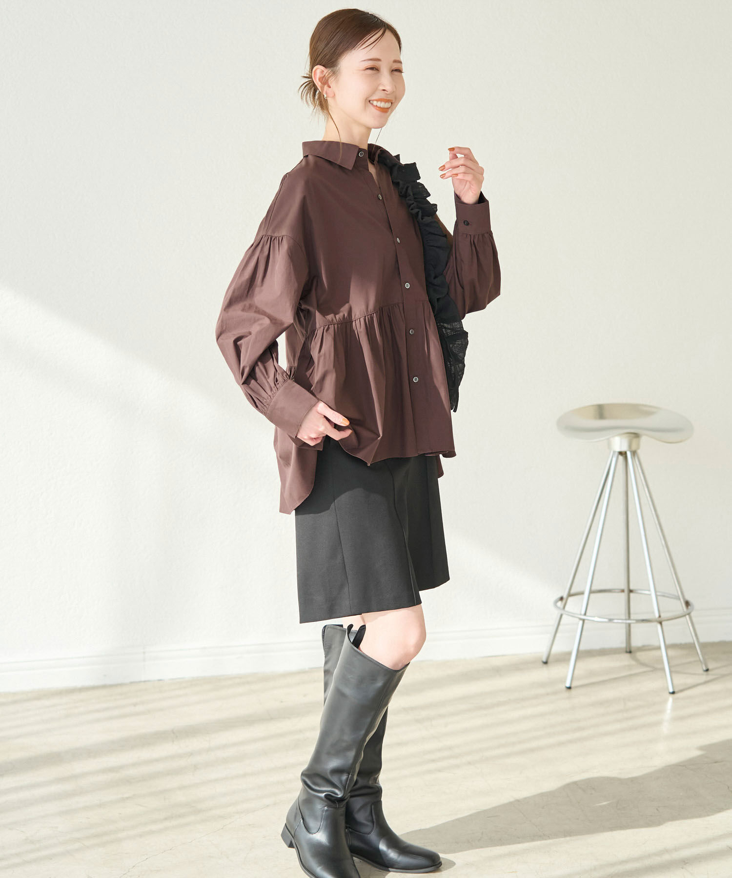 Rope&rsquo;Picnic「【新色追加】ペプラムシャツ/UVケア」|シャツ・ブラウス|