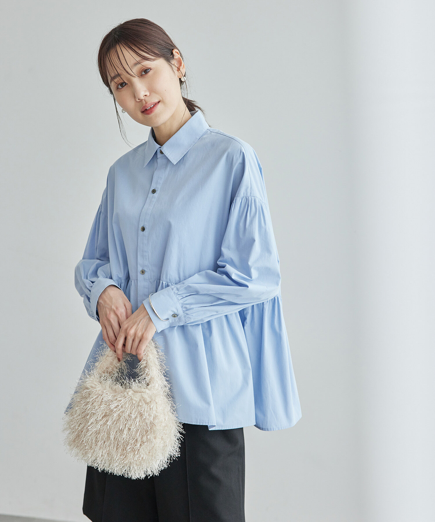 Rope&rsquo;Picnic「【新色追加】ペプラムシャツ/UVケア」|シャツ・ブラウス|