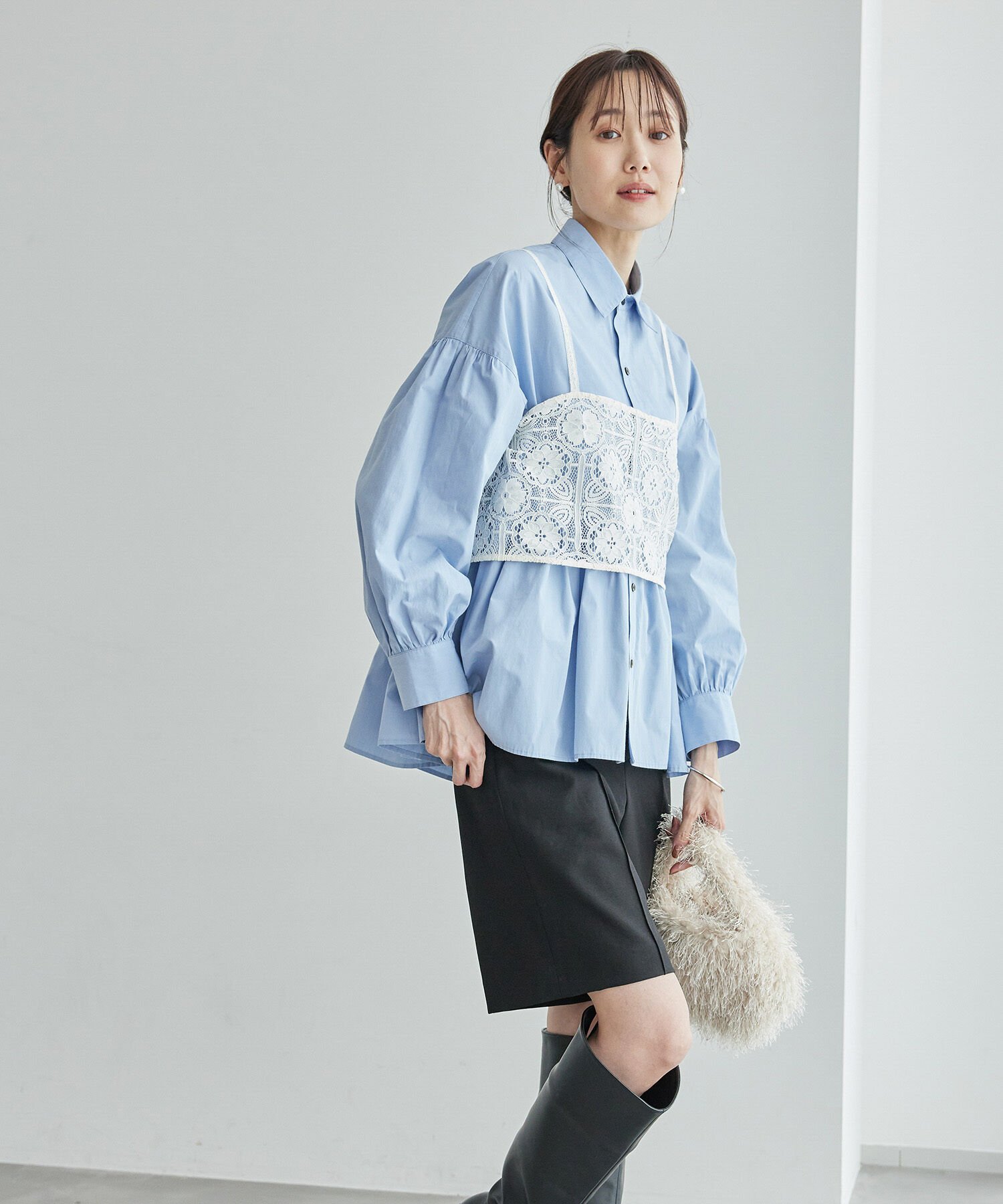 Rope&rsquo;Picnic「【新色追加】ペプラムシャツ/UVケア」|シャツ・ブラウス|