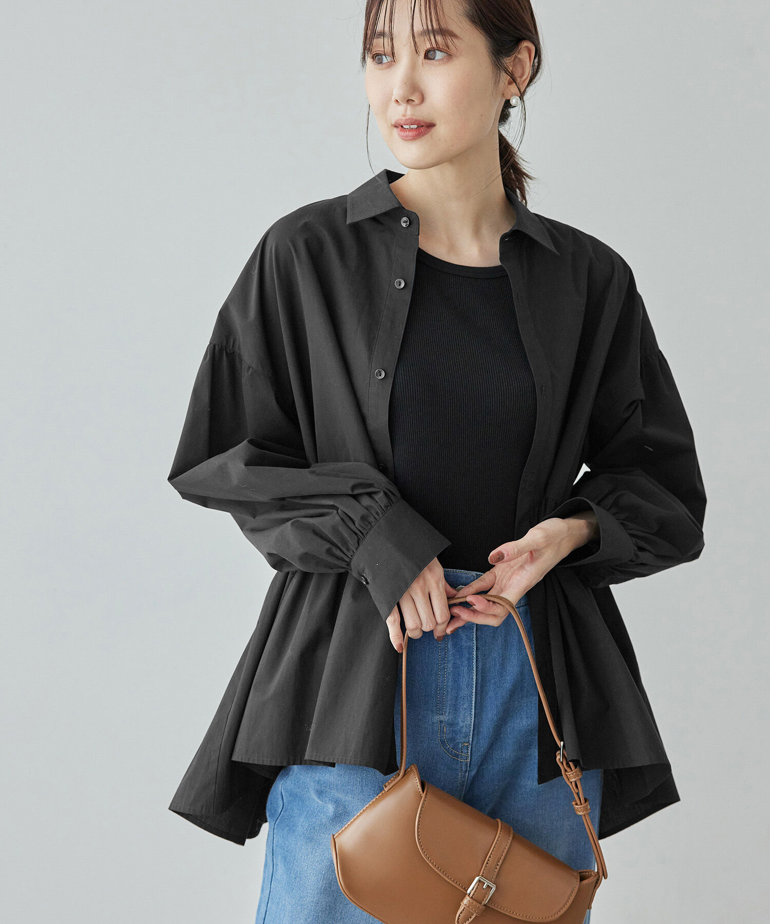 Rope&rsquo;Picnic「【新色追加】ペプラムシャツ/UVケア」|シャツ・ブラウス|