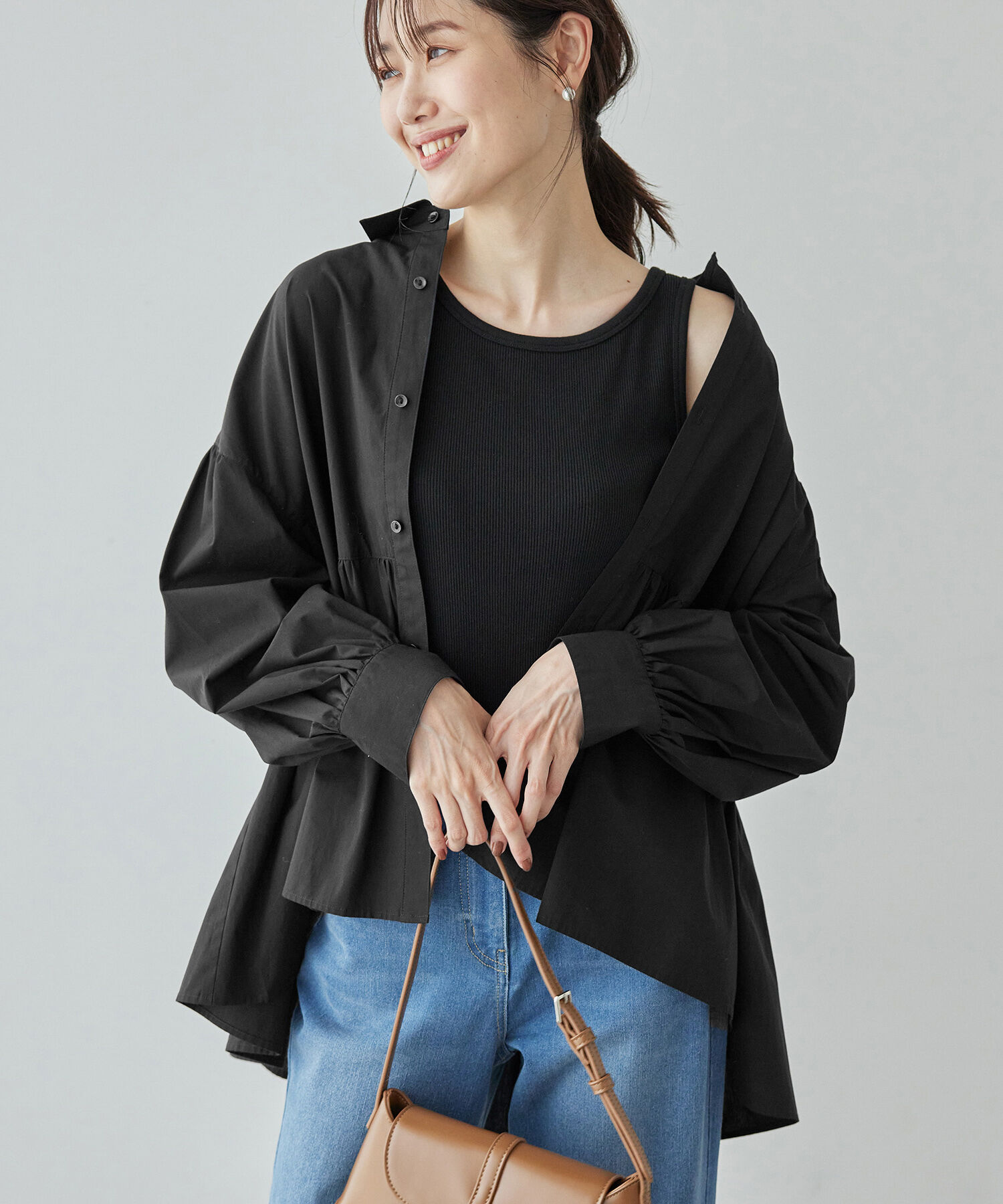 Rope&rsquo;Picnic「【新色追加】ペプラムシャツ/UVケア」|シャツ・ブラウス|