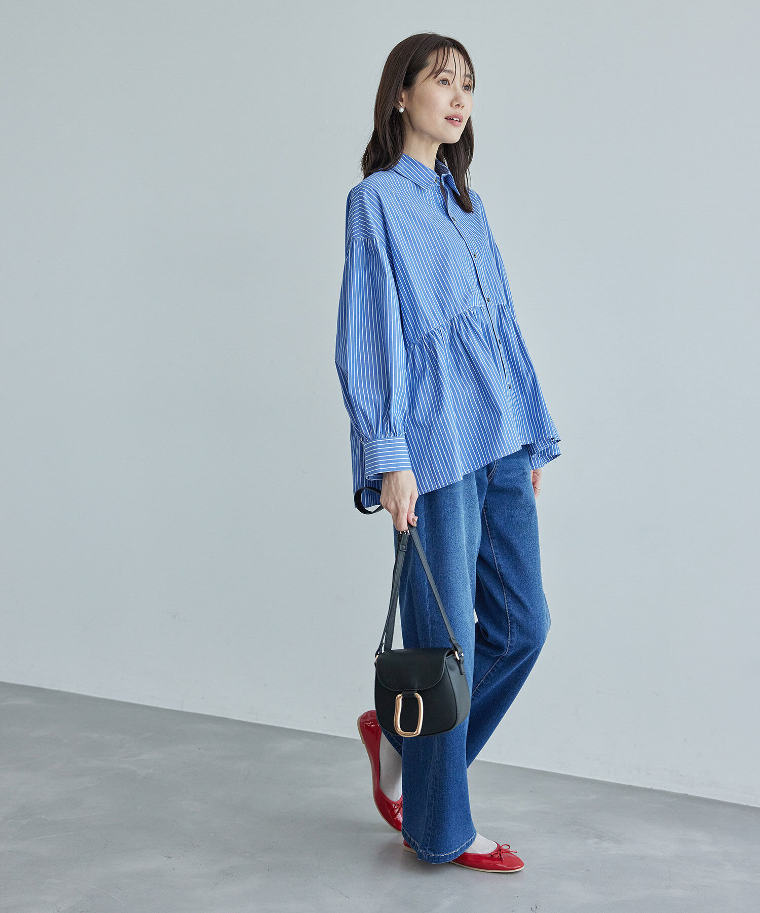 Rope&rsquo;Picnic「【新色追加】ペプラムシャツ/UVケア」|シャツ・ブラウス|