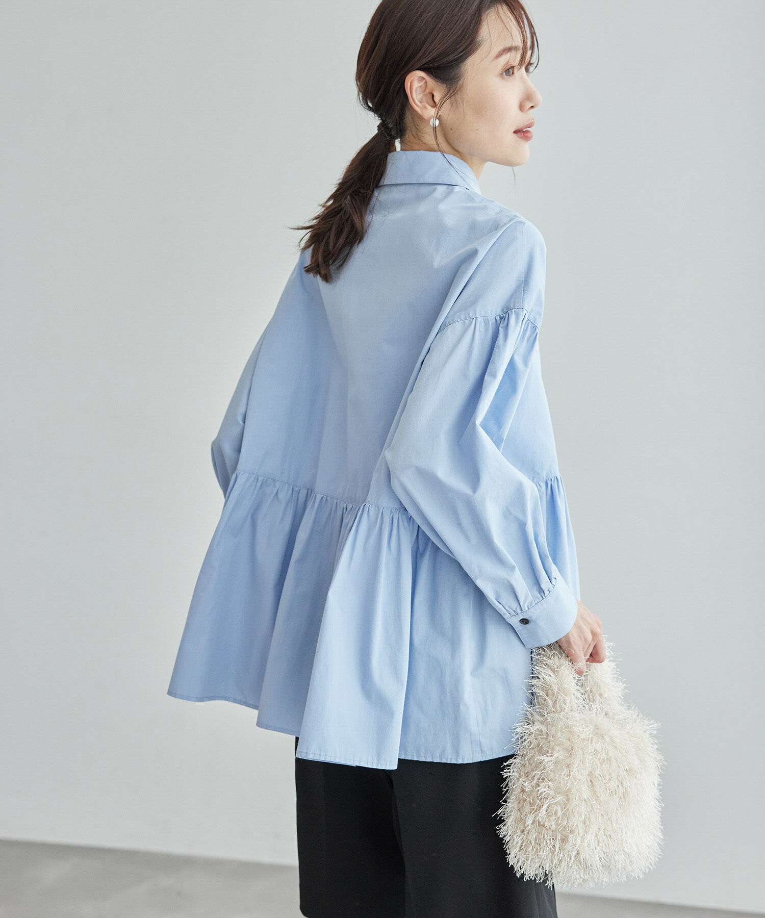 Rope&rsquo;Picnic「【新色追加】ペプラムシャツ/UVケア」|シャツ・ブラウス|