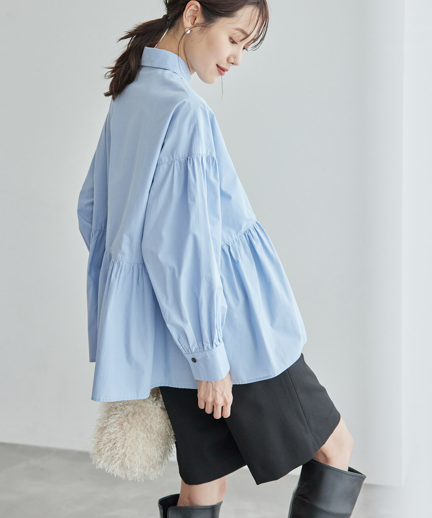 Rope&rsquo;Picnic「【新色追加】ペプラムシャツ/UVケア」|シャツ・ブラウス|