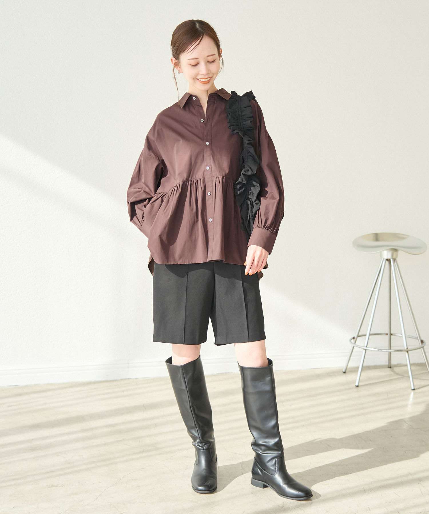 Rope&rsquo;Picnic「【新色追加】ペプラムシャツ/UVケア」|シャツ・ブラウス|