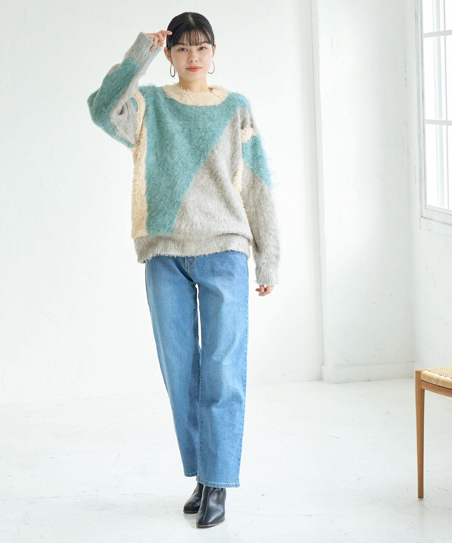 ROPE' PICNIC R「パネル柄ジャガードプルオーバー」|ニット・セーター|