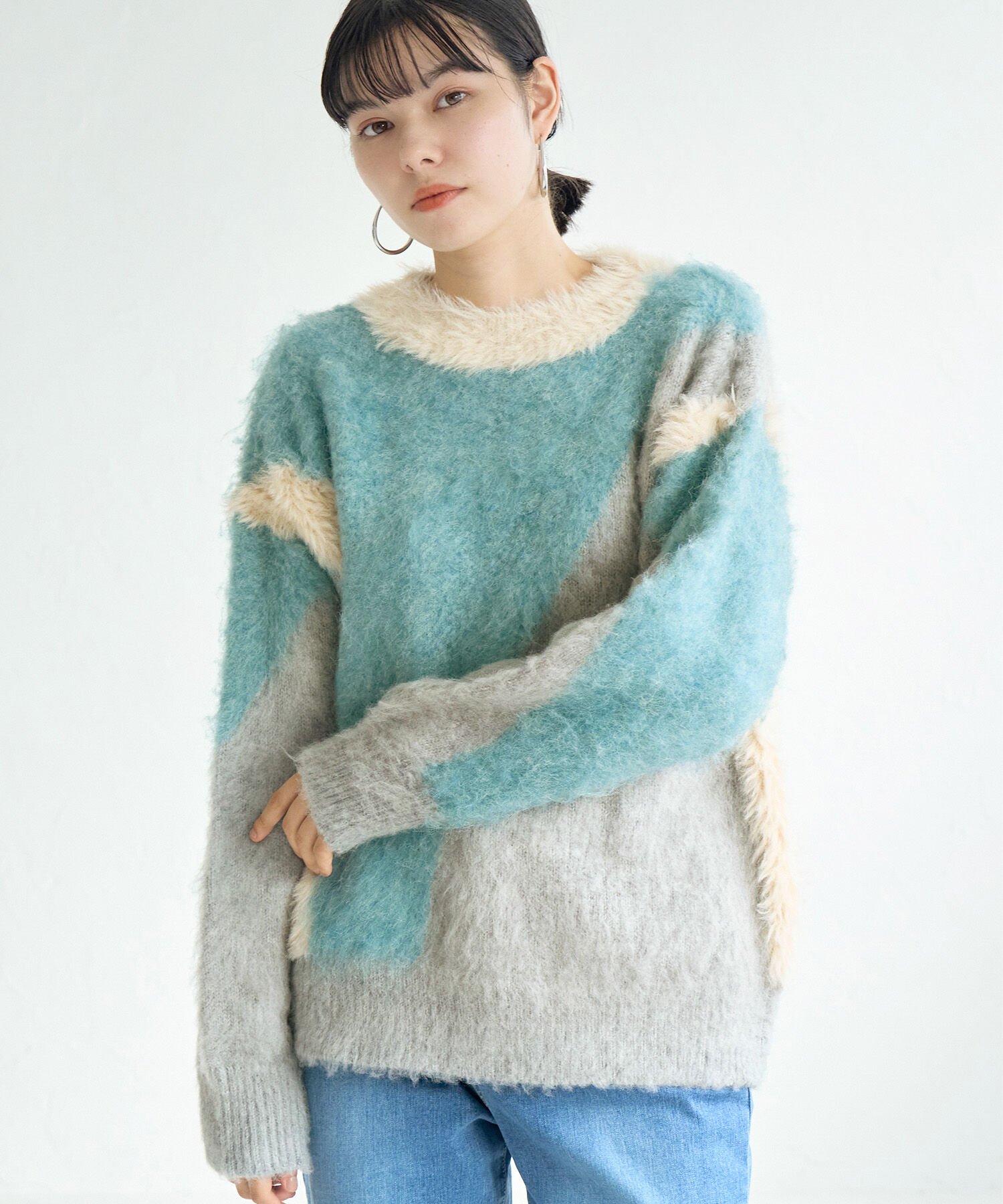 ROPE' PICNIC R「パネル柄ジャガードプルオーバー」|ニット・セーター|