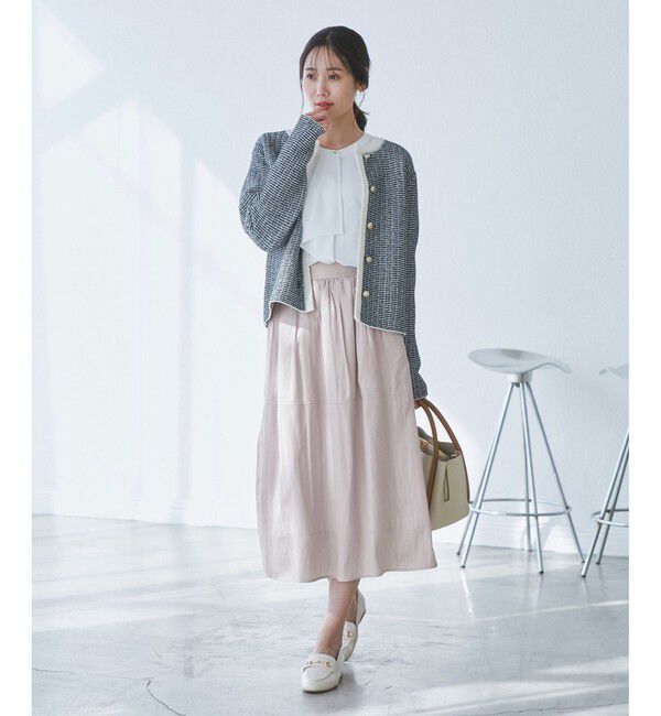 Rope&rsquo;Picnic「切り替えギャザーフレアスカート」|スカート|