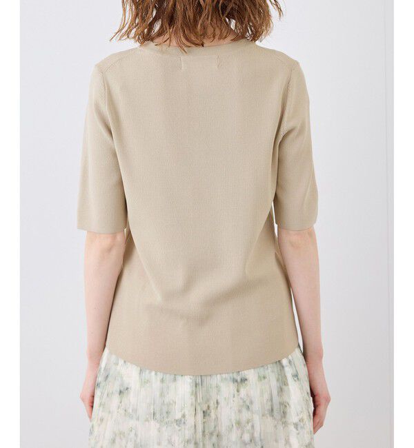 Rope&rsquo;Picnic「【イージーケア・UVカット・接触冷感・洗濯機OK】ハーフスリーブニットプルオーバー」|ニット・セーター|