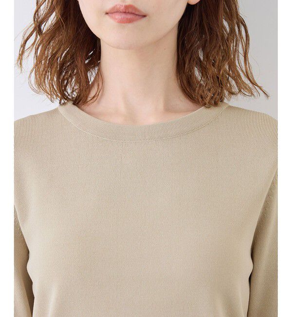 Rope&rsquo;Picnic「【イージーケア・UVカット・接触冷感・洗濯機OK】ハーフスリーブニットプルオーバー」|ニット・セーター|