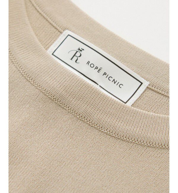 Rope&rsquo;Picnic「【イージーケア・UVカット・接触冷感・洗濯機OK】ハーフスリーブニットプルオーバー」|ニット・セーター|