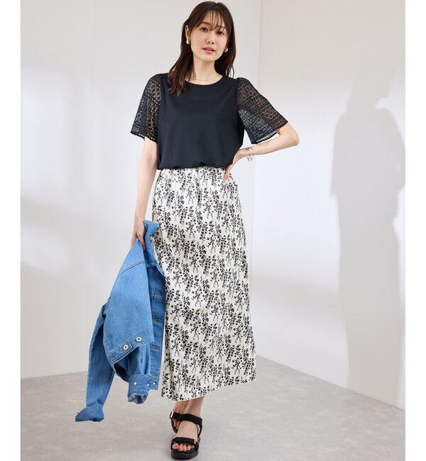 Rope&rsquo;Picnic「フラワープリントスカート/リンクコーデ」|スカート|