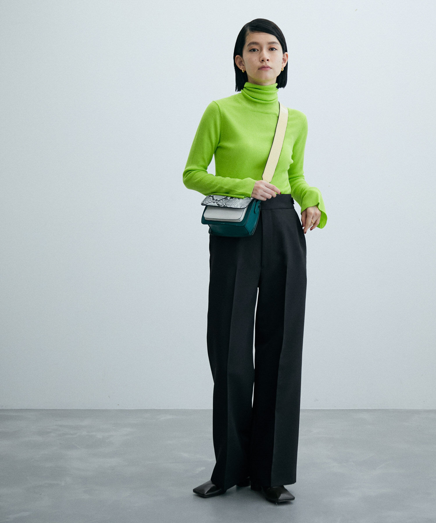 ADAM ET ROPE'「〈追加〉【サステナブル】ワイドスラックス」|スラックス|