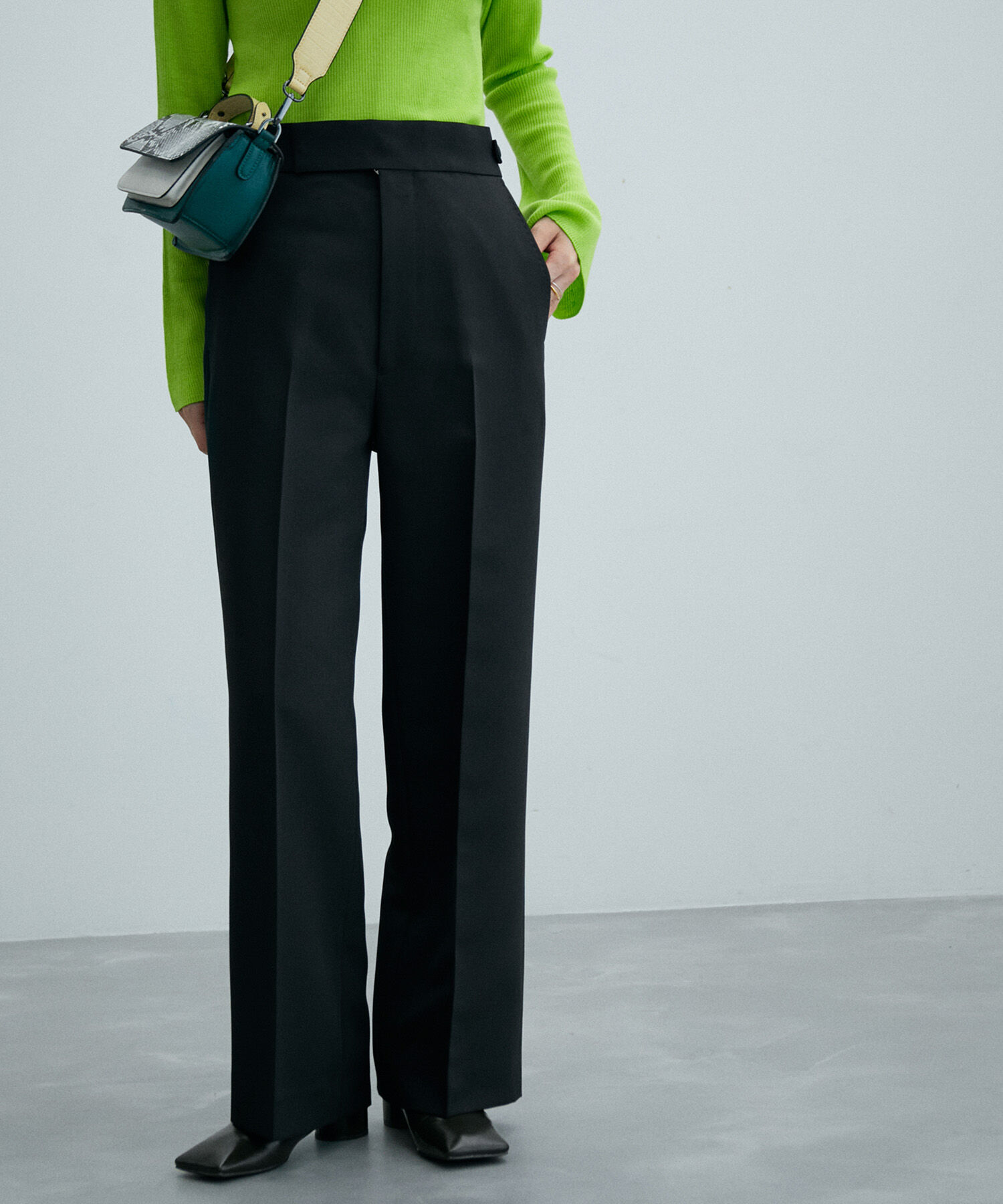 ADAM ET ROPE'「〈追加〉【サステナブル】ワイドスラックス」|スラックス|