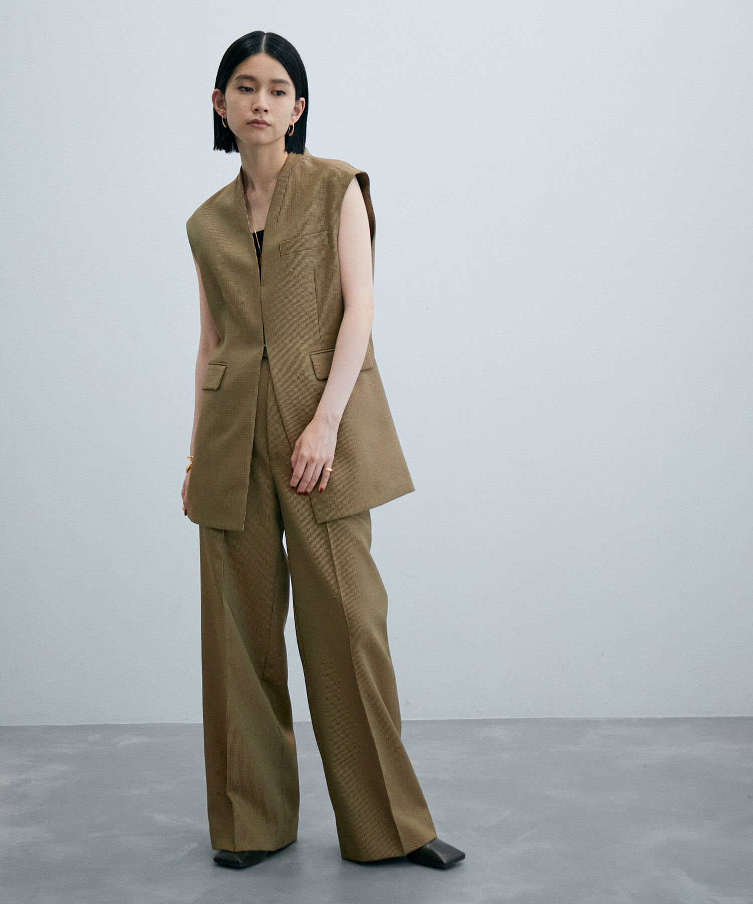 ADAM ET ROPE'「〈追加〉【サステナブル】ワイドスラックス」|スラックス|