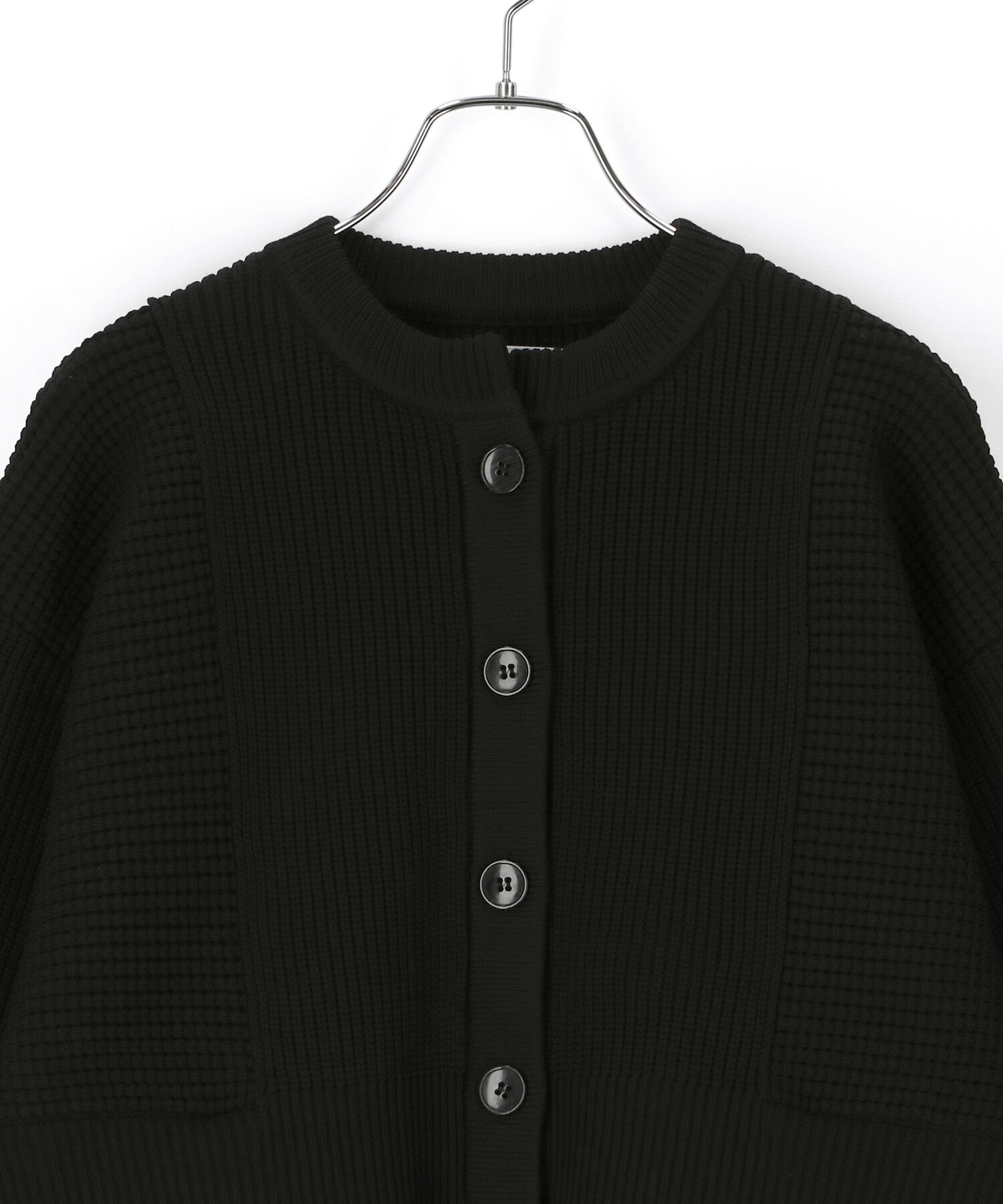 ADAM ET ROPE'「【サステナブル・WEB限定】ペプラムコンビニットカーディガン」|カーディガン|