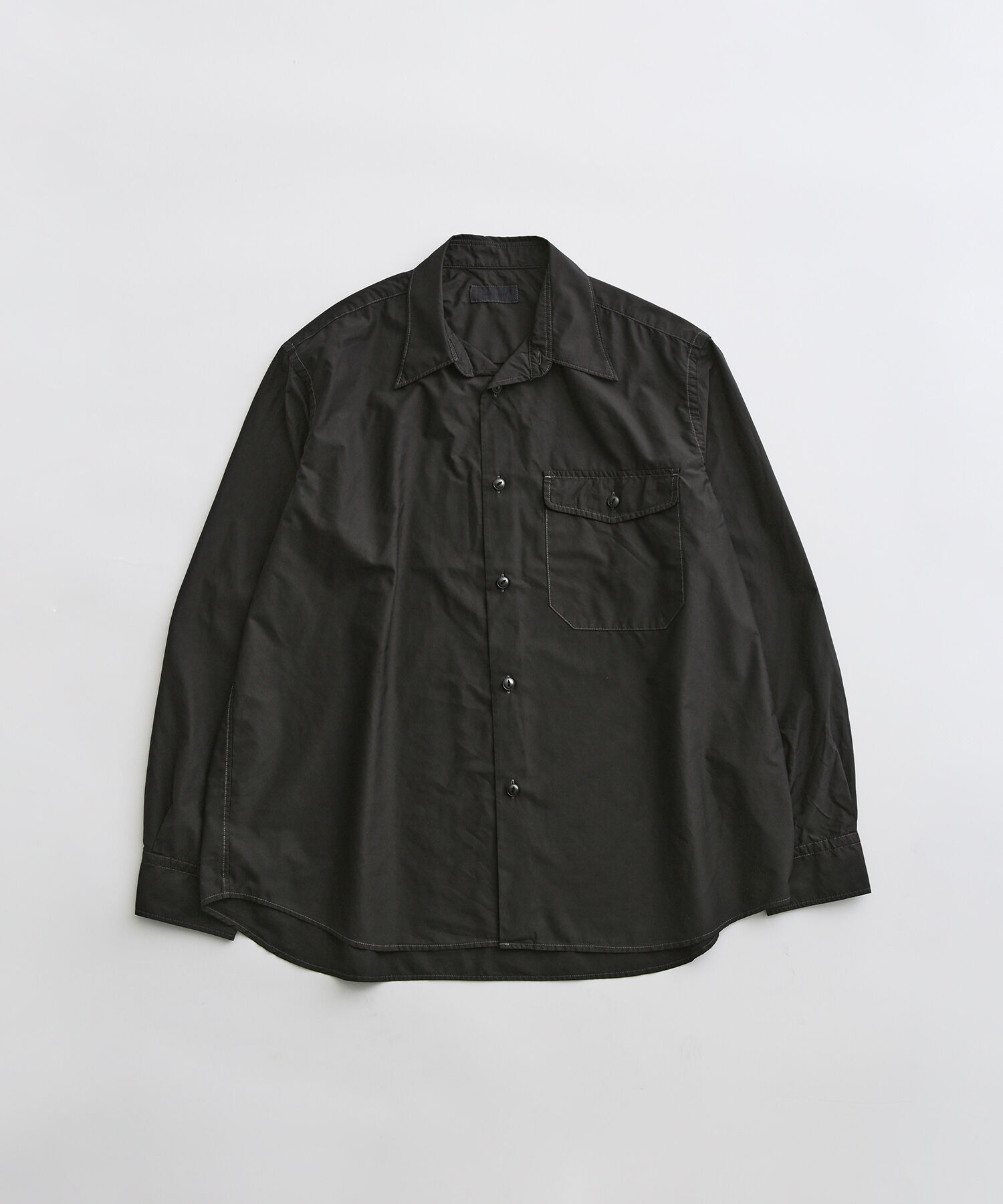 ADAM ET ROPE'「《High Press Dyeing》シャンブレー タフタ オーバーサイズ ワークシャツ / セットアップ対応」|シャツ・ブラウス|