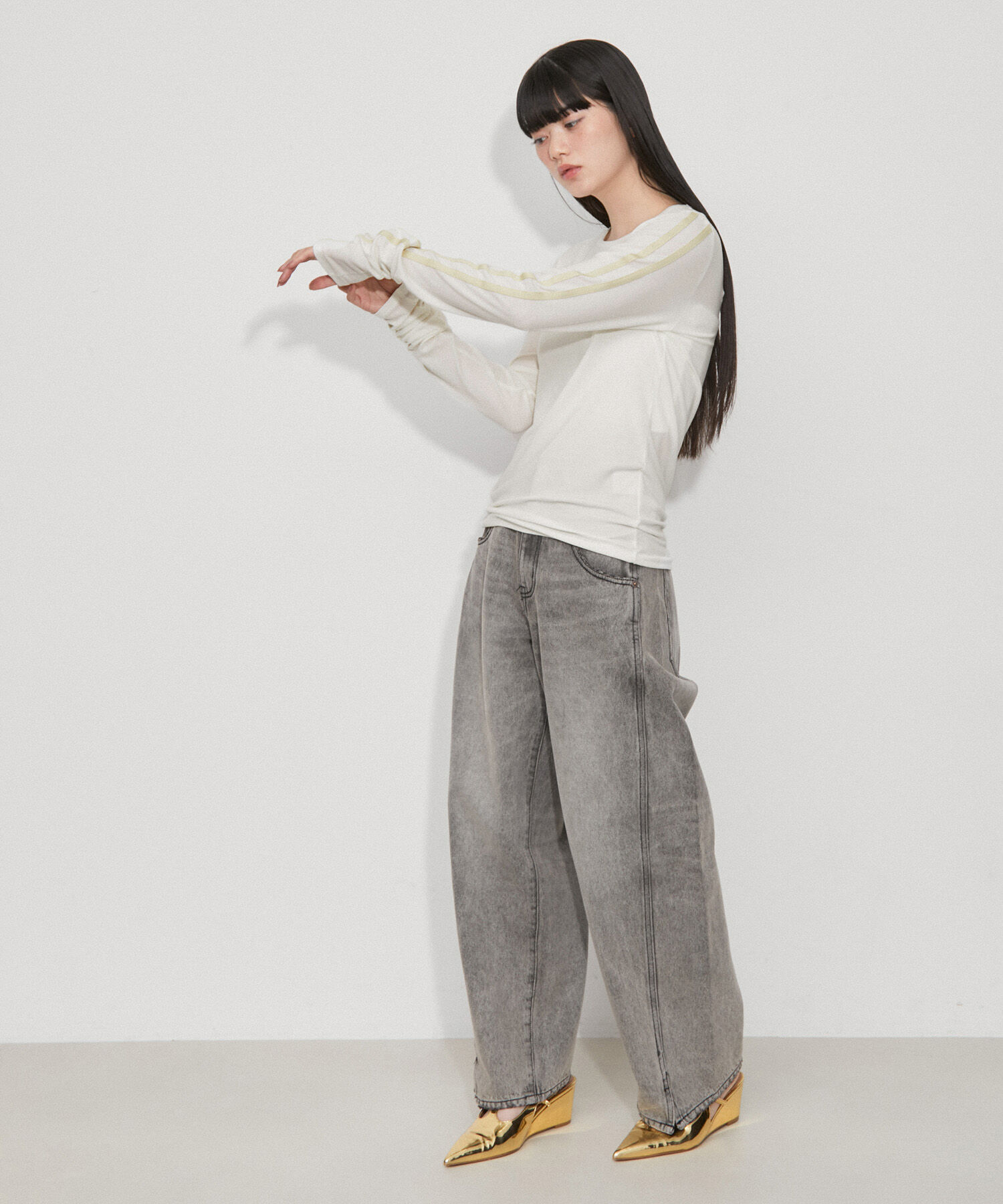 ADAM ET ROPE'「【サステナブル・洗える】erimaベアフライスロンT」|Tシャツ・カットソー|