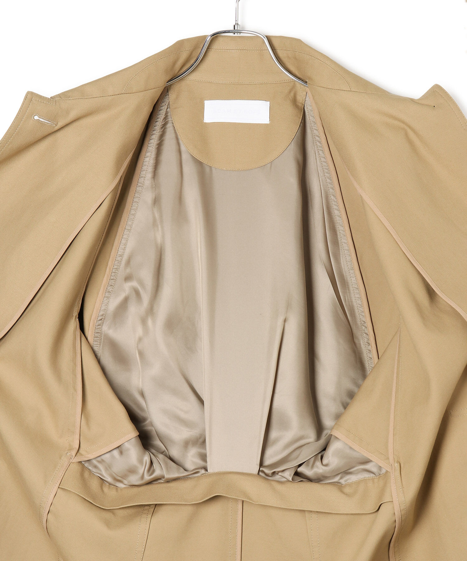 ADAM ET ROPE'「バックブラウジングステンカラーコート」|ステンカラーコート|