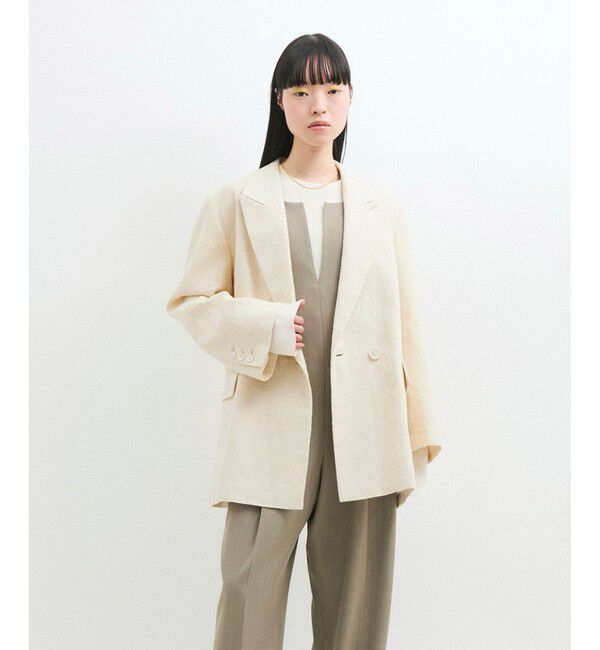 ADAM ET ROPE'「リネンMIXオーバージャケット」|テーラードジャケット|