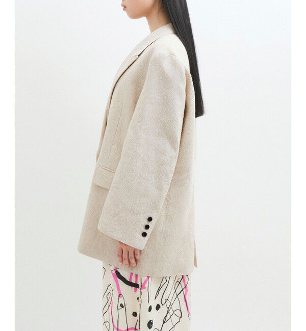 ADAM ET ROPE'「リネンMIXオーバージャケット」|テーラードジャケット|