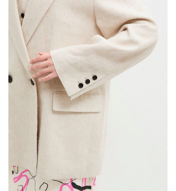 ADAM ET ROPE'「リネンMIXオーバージャケット」|テーラードジャケット|