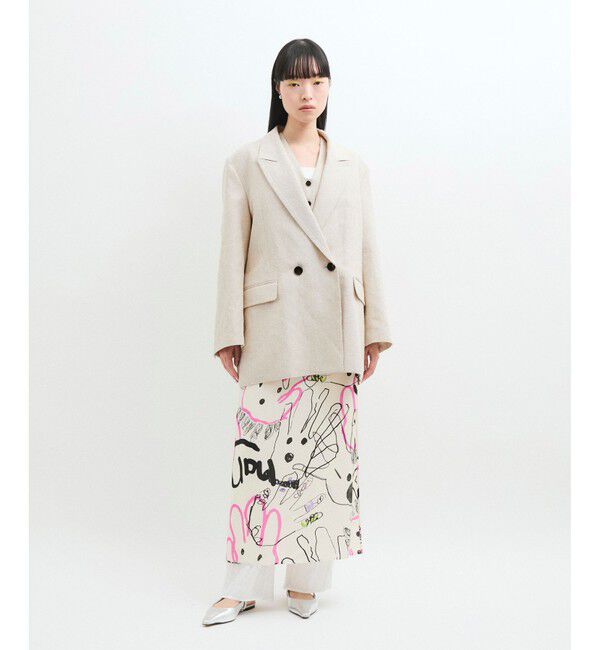 ADAM ET ROPE'「リネンMIXオーバージャケット」|テーラードジャケット|