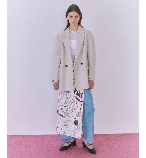 ADAM ET ROPE'「リネンMIXオーバージャケット」|テーラードジャケット|