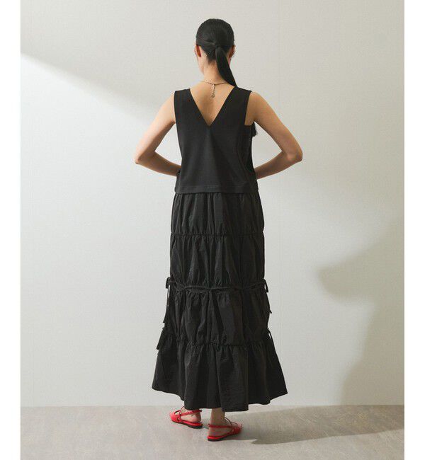 ADAM ET ROPE'「【WEB限定】コンビリボンワンピース」|ワンピース|