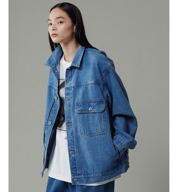 ADAM ET ROPE'「ブリーチ デニムジャケット / ADAM ET ROPE' JEANS -PERS-」|デニムジャケット|