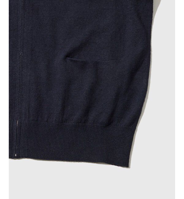 ADAM ET ROPE'「リネン コットン ジップ カーディガン / ロングシーズン着用可能」|カーディガン|