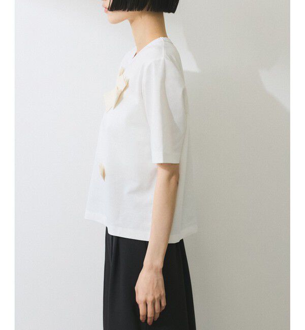 ADAM ET ROPE'「【WEB限定】・【サステナブル】ハートモチーフTシャツ」|Tシャツ・カットソー|