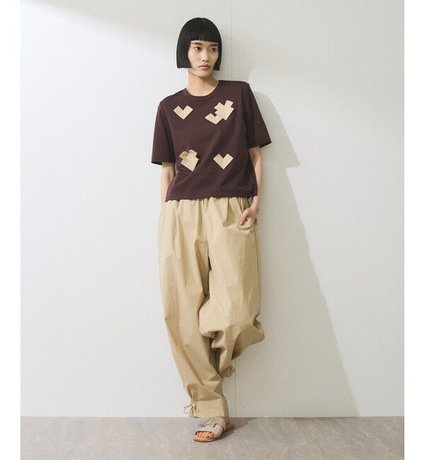 ADAM ET ROPE'「【WEB限定】・【サステナブル】ハートモチーフTシャツ」|Tシャツ・カットソー|