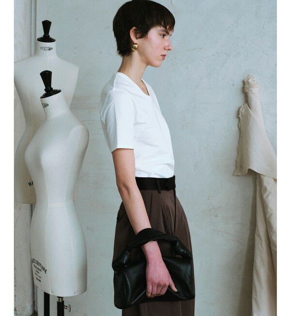 ADAM ET ROPE'「【EMOELLE】UネックTEE」|Tシャツ・カットソー|