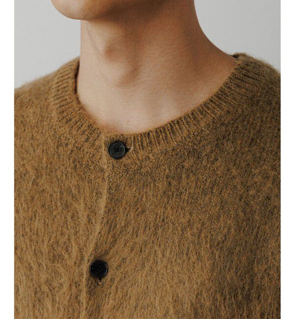 ADAM ET ROPE'「モヘアミックス オーバーサイズ クルーネックカーディガン」|カーディガン|