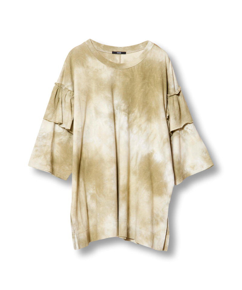  「タイダイショルダーフリルTシャツ」|Tシャツ・カットソー|