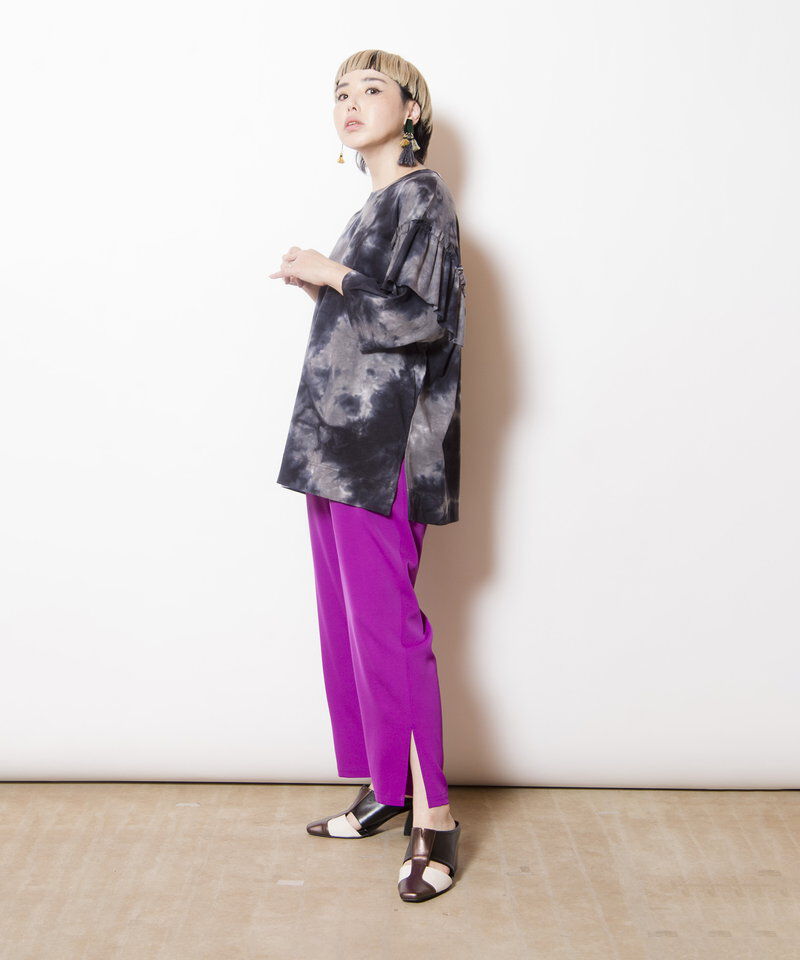  「タイダイショルダーフリルTシャツ」|Tシャツ・カットソー|