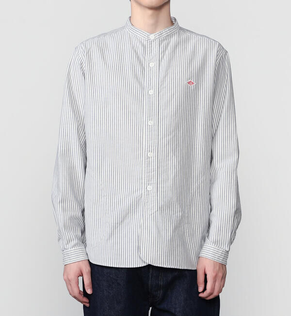 DANTON「DANTON | オックスフォード バンドカラーシャツ STRIPE MEN」|シャツ・ブラウス|