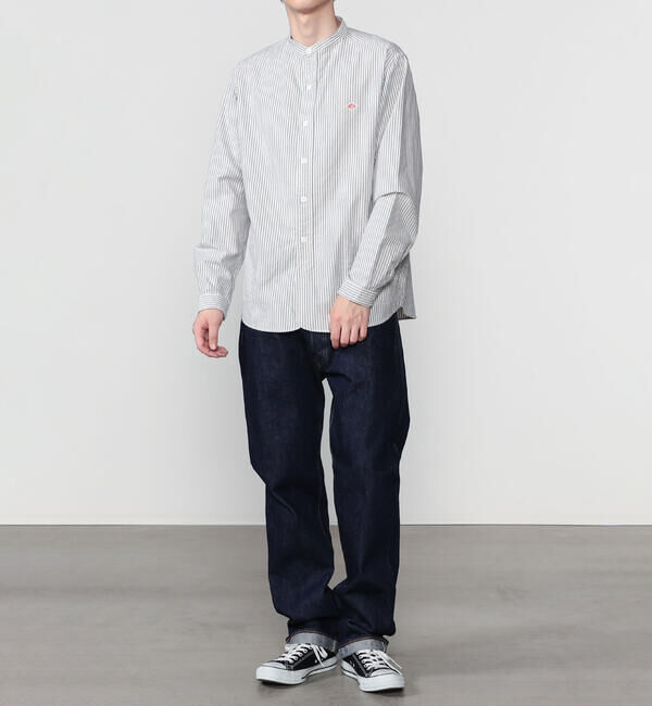 DANTON「DANTON | オックスフォード バンドカラーシャツ STRIPE MEN」|シャツ・ブラウス|