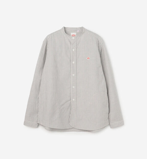 DANTON「DANTON | オックスフォード バンドカラーシャツ STRIPE MEN」|シャツ・ブラウス|