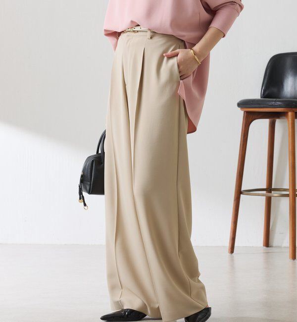  「《予約販売中》【高機能/マイナス3kg/5サイズ展開】ジャージワイドパンツ」|チノ|